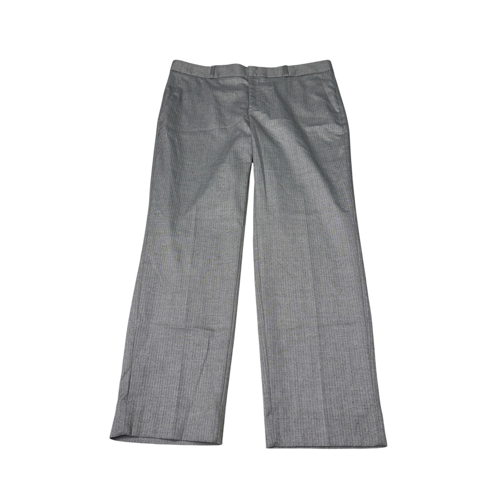 NWT Banana Republic Avery Grey Herringbone Cropped Pants Womens 8 W34 L27 Mid